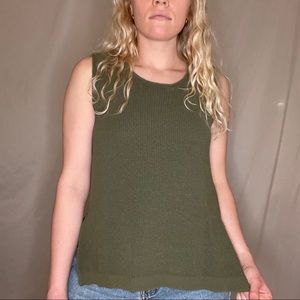 Green tank top